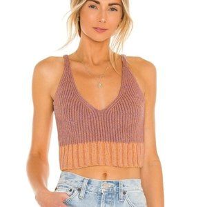 Intimately Free People Here all Day Cotton Sweater Crop Tank Top M